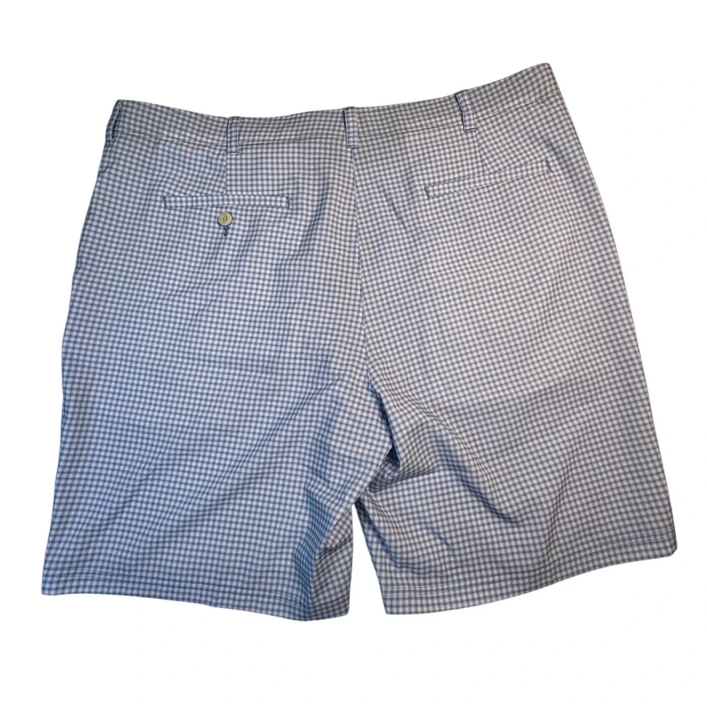 ProTour Mens Blue Gingham Golf Shorts Performance Stretch Flat Front Size‎ 40